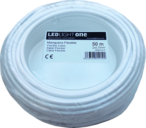 Cable H05VV-F Manguera 2x0.75mm 50m