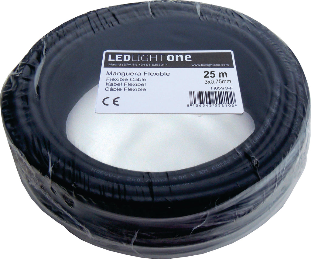 Cable H05VV-F Manguera 3x0.75mm 25m