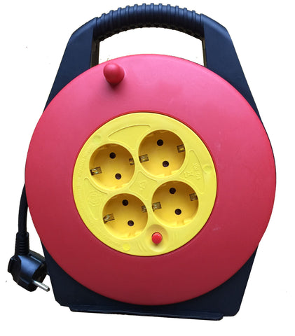 Enrollador 10 metros 4 tomas